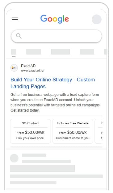 ExactAD | Search ads example